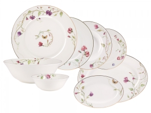 Lomonosov Porcelain Dining Set Service 24 items Flowering Sweet Pea Lomonosov Porcelain Dining Set Service 24 items Flowering Sweet Pea
