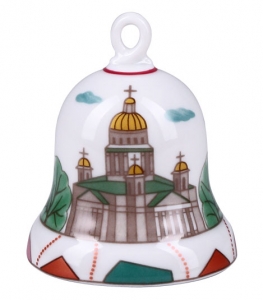 Lomonosov Imperial Porcelain Dinner Bell Saint Isaac's Square Lomonosov Imperial Porcelain Dinner Bell Saint Isaac's Square