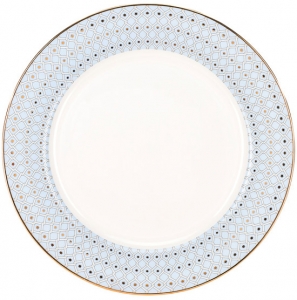 Lomonosov Imperial Porcelain Dinner Plate Azur Blue v.2 10.6