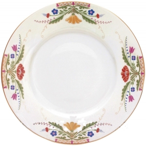 Lomonosov Imperial Porcelain Dinner Plate European Moscow River Flat 11.8 Lomonosov Imperial Porcelain Dinner Plate European Moscow River Flat 11.8