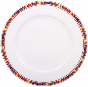 Lomonosov Imperial Porcelain Dinner Plate Flame Flower 9.1