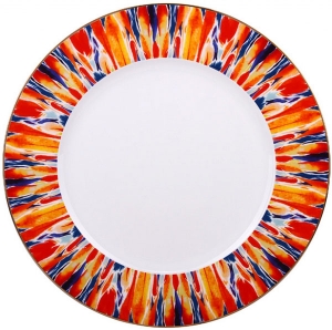 Lomonosov Imperial Porcelain Dinner Plate Flame Flower 10.6 Lomonosov Imperial Porcelain Dinner Plate Flame Flower 10.6