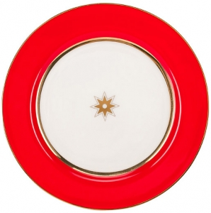 Lomonosov Imperial Porcelain Dinner Plate Scarlet 7.9 in 200 mm