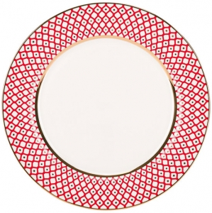 Lomonosov Imperial Porcelain Dinner Plate Scarlet v.2 10.6 Lomonosov Imperial Porcelain Dinner Plate Scarlet v.2 10.6