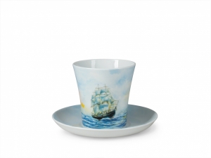 Lomonosov Porcelain Mug Sailing Vessel Frigate Leningradskii-2 12.2 fl.oz 360 ml Lomonosov Porcelain Mug Sailing Vessel Frigate Leningradskii-2 12.2 fl.oz 360 ml