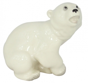 Polar Bear Baby Lomonosov Imperial Porcelain Figurine