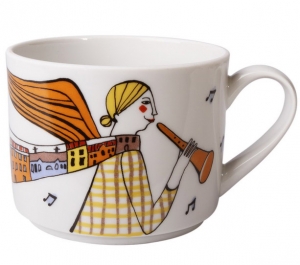 Lomonosov Imperial Porcelain Tea Cup Music of the City 9.5 oz/280 ml