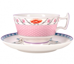 Lomonosov Imperial Porcelain Tea Set Cup and Saucer Alexandria Pheasants 8.4 oz/250 ml Lomonosov Imperial Porcelain Tea Set Cup and Saucer Alexandria Pheasants 8.4 oz/250 ml