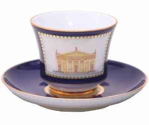 Lomonosov Imperial Porcelain Tea Set Cup and Saucer Classic of Petersburg #1 Lomonosov Imperial Porcelain Tea Set Cup and Saucer Classic of Petersburg #1