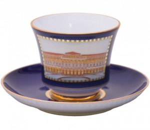 Lomonosov Imperial Porcelain Tea Set Cup and Saucer Classic of Petersburg #1 Lomonosov Imperial Porcelain Tea Set Cup and Saucer Classic of Petersburg #1