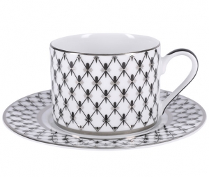 Lomonosov Imperial Porcelain Tea Set Cup and Saucer Solo Platinum Lomonosov Imperial Porcelain Tea Set Cup and Saucer Solo Platinum