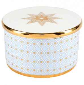 Lomonosov Porcelain Treasure Jewelry Box Azur