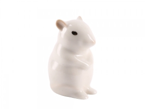 Mouse Albino Lomonosov Porcelain Figurine