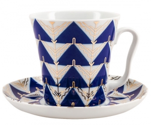 Lomonosov Imperial Porcelain Mug Cobalt Pattern Kalevala Leningradskii-2 12.2 fl.oz 360 ml Lomonosov Imperial Porcelain Mug Cobalt Pattern Kalevala Leningradskii-2 12.2 fl.oz 360 ml