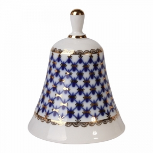 Lomonosov Imperial Porcelain Bell Cobalt Net Big Lomonosov Imperial Porcelain Bell Cobalt Net Big
