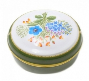 Lomonosov Imperial Porcelain Treasure Jewellery Oval Box Wind Flower Lomonosov Imperial Porcelain Treasure Jewellery Oval Box Wind Flower