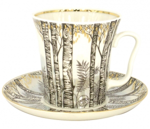 Lomonosov Imperial Porcelain Mug and Saucer Leningradskii Spring 12.2 fl.oz/360 ml Lomonosov Imperial Porcelain Mug and Saucer Leningradskii Spring 12.2 fl.oz/360 ml