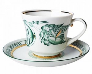 Lomonosov Imperial Porcelain Tea Cup Set Winter Palace 7.4 oz/220 ml