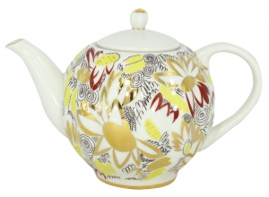 Lomonosov Imperial Porcelain Tea Pot Tulip Golden Daisy 20 oz/600 ml