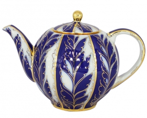 Lomonosov Imperial Porcelain Tea Pot Tulip Winter Night 3 Cups 20 oz/600 ml Lomonosov Imperial Porcelain Tea Pot Tulip Winter Night 3 Cups 20 oz/600 ml