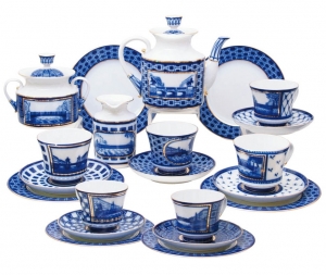 Lomonosov Imperial Porcelain Tea Set Bridges of St. Petersburg 6/20 Lomonosov Imperial Porcelain Tea Set Bridges of St. Petersburg 6/20
