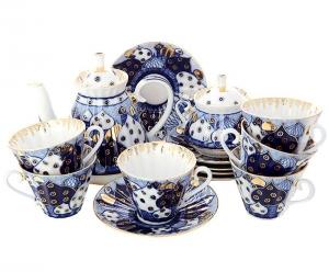 Lomonosov Imperial Porcelain Tea Set Church Bells 6/15 Lomonosov Imperial Porcelain Tea Set Church Bells 6/15