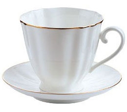 Lomonosov Imperial Porcelain Tea Set Cup and Saucer Carnation Golden Edge 6.8 oz/200 ml