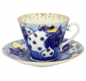 Lomonosov Porcelain Cup and Saucer Radiant Church Bells 7.95 oz/235 ml Lomonosov Porcelain Cup and Saucer Radiant Church Bells 7.95 oz/235 ml