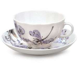 Imperial Lomonosov Porcelain Tea set Cup and Saucer Dragonfly Whisper 2pcs Imperial Lomonosov Porcelain Tea set Cup and Saucer Dragonfly Whisper 2pcs