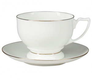 Lomonosov Imperial Porcelain Tea Set Cup and Saucer Pearl Golden Ribbon Bone China 11.5 oz/340 ml Lomonosov Imperial Porcelain Tea Set Cup and Saucer Pearl Golden Ribbon Bone China 11.5 oz/340 ml