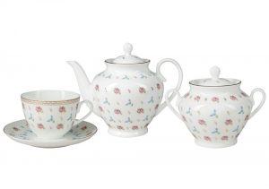 Lomonosov Imperial Porcelain Tea Set Spring-2 Flower Waltz 6/14 Lomonosov Imperial Porcelain Tea Set Spring-2 Flower Waltz 6/14