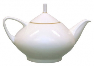 Lomonosov Imperial Porcelain Bone China Tea Pot Dome Golden Ribbon 47.3 fl.oz/1400 ml Lomonosov Imperial Porcelain Bone China Tea Pot Dome Golden Ribbon 47.3 fl.oz/1400 ml