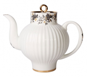 Lomonosov Imperial Porcelain Bone China Teapot Wave Tiny Branches 4 Cups 27 oz Lomonosov Imperial Porcelain Bone China Teapot Wave Tiny Branches 4 Cups 27 oz