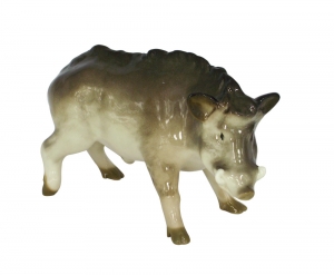 Tusker Wild Boar Pig Lomonosov Porcelain Figurine