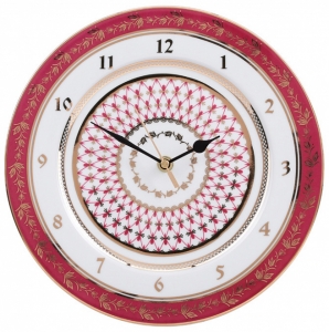 Wall Clock Red Net Lomonosov Imperial Porcelain Wall Clock Red Net Lomonosov Imperial Porcelain