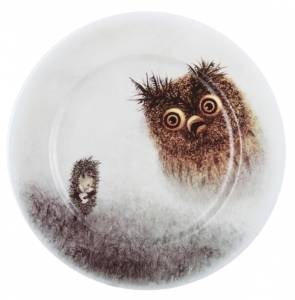 Decorative Wall Plate Hedgehog in the Fog 10.6