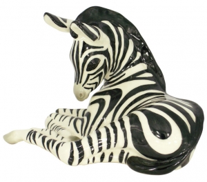 Zebra Relaxing Lomonosov Imperial Porcelain Figurine Zebra Relaxing Lomonosov Imperial Porcelain Figurine