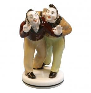 Lomonosov Porcelain Figurine Gogol Dead Souls BOBCHINSKIY-DOBCHINSKIY Lomonosov Porcelain Figurine Gogol Dead Souls BOBCHINSKIY-DOBCHINSKIY