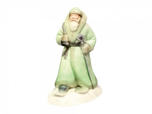 Lomonosov Porcelain Christmas New Year Figurine Green Father Frost Santa Claus Lomonosov Porcelain Christmas New Year Figurine Green Father Frost Santa Claus