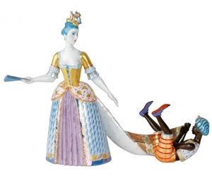 Lady with Arapchonk Lomonosov Imperial Porcelain Figurine Lady with Arapchonk Lomonosov Imperial Porcelain Figurine