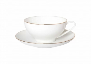 Lomonosov Porcelain Bone China Tea Set Dome Golden Ribbon 10 oz/300 ml Lomonosov Porcelain Bone China Tea Set Dome Golden Ribbon 10 oz/300 ml