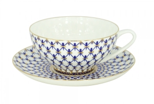 Lomonosov Imperial Bone China Tea Set Dome Cobalt Net 10 oz/300 ml Lomonosov Imperial Bone China Tea Set Dome Cobalt Net 10 oz/300 ml