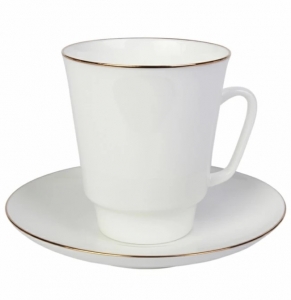 Lomonosov Imperial Porcelain Cup and Saucer May Golden Edge Lomonosov Imperial Porcelain Cup and Saucer May Golden Edge