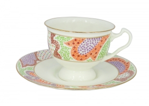 Bone China Tea Set Orange Marietal 8.12 fl.oz/240 ml 2pc Bone China Tea Set Orange Marietal 8.12 fl.oz/240 ml 2pc