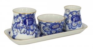 Lomonosov Imperial Porcelain Salt Pepper Spice Set 4 pc Singing Garden Lomonosov Imperial Porcelain Salt Pepper Spice Set 4 pc Singing Garden