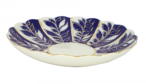 Lomonosov Imperial Porcelain Cake Сookie Biscuit Pastry Dish Winter Night 8.5 Lomonosov Imperial Porcelain Cake Сookie Biscuit Pastry Dish Winter Night 8.5