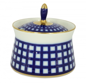Lomonosov Imperial Porcelain Dressing Bowl Cobalt Cell 6.8 fl.oz/200 ml Lomonosov Imperial Porcelain Dressing Bowl Cobalt Cell 6.8 fl.oz/200 ml