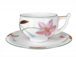 Lomonosov Imperial Porcelain Tea Set Cup and Saucer Kostroma Laurencia 10 oz/300 ml Lomonosov Imperial Porcelain Tea Set Cup and Saucer Kostroma Laurencia 10 oz/300 ml