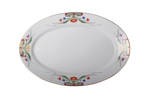 Lomonosov Imperial Porcelain Oval Platter Moscow River 15.7 Lomonosov Imperial Porcelaine Oval Platter Moscow River 15.7