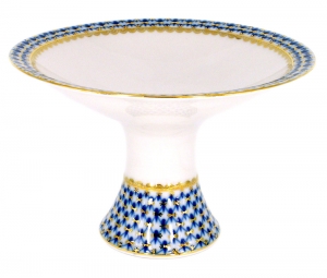 Lomonosov Imperial Porcelain Candy Vase Cobalt Net 7.3 Lomonosov Imperial Porcelain Candy Vase Cobalt Net 7.3